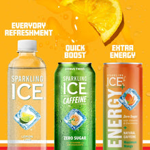 Load image into Gallery viewer, Sparkling ICE Sparkling Water with Caffeine, Citrus Twist, 16oz Cans (Pack Of 12)
