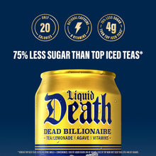 Load image into Gallery viewer, Liquid Death Iced Tea, Dead Billionaire, 12oz (Pack of 12)

