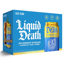 Load image into Gallery viewer, Liquid Death Iced Tea, Blueberry Buzzsaw, 12oz (Pack of 12)
