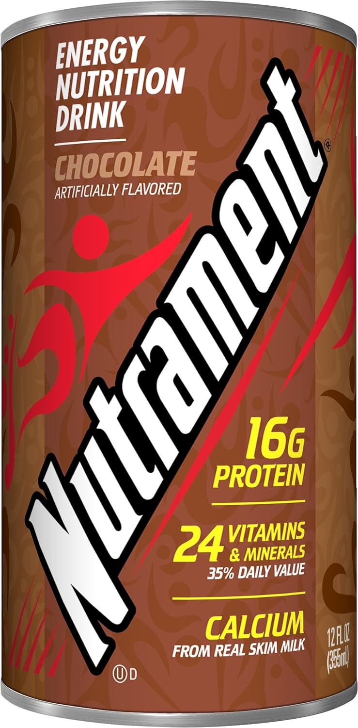 Nutrament Energy Nutrition Drink, Chocolate, 12oz (Pack of 12)