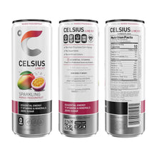 Load image into Gallery viewer, CELSIUS Sparkling Energy Drink, Mango Passionfruit 12oz (Pack of 12)
