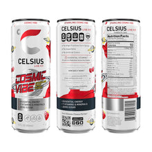 Load image into Gallery viewer, CELSIUS Sparkling Energy Drink, Cosmic Vibe Fruit Punch, 12oz Slim Can (Pack of 12)
