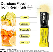 Load image into Gallery viewer, DryWater Electrolyte Powder Packets, Lemon Lime, 0.39oz (Pack of 12)
