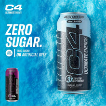 Load image into Gallery viewer, C4 Ultimate Sugar-Free Energy Drink, Atomic Grape, 16oz (Pack of 12)
