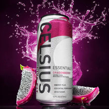 Load image into Gallery viewer, CELSIUS ESSENTIALS Sparkling Energy Drink, Dragonberry, 16oz (Pack of 12)
