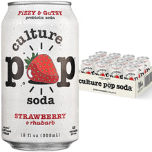 Load image into Gallery viewer, Culture Pop Sparkling Probiotic Soda, Strawberry, 12oz (Pack of 12)
