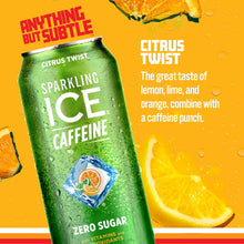 Load image into Gallery viewer, Sparkling ICE Sparkling Water with Caffeine, Citrus Twist, 16oz Cans (Pack Of 12)
