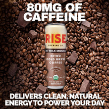 Load image into Gallery viewer, RISE Brewing Co. Nitro Cold Brew Coffee, Mocha Latte, 7 fl. oz. Cans (Pack of 12)
