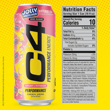 Load image into Gallery viewer, C4 Original Carbonated Zero Sugar Energy Drink, Jolly Rancher Watermelon, 16 oz (Pack of 12)
