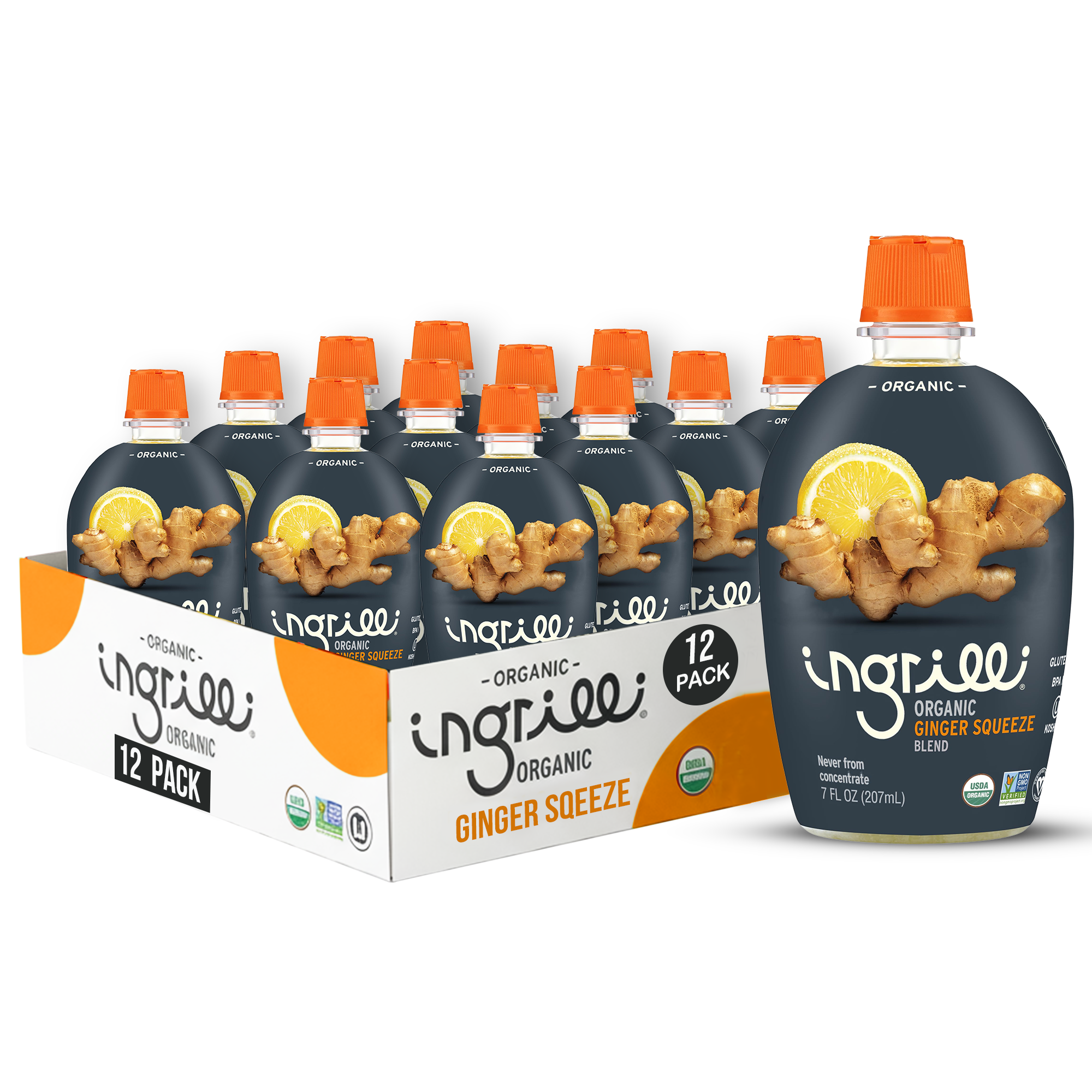 Ingrilli Organic Ginger Squeeze Blend, 7 Fl Oz - Multi Pack