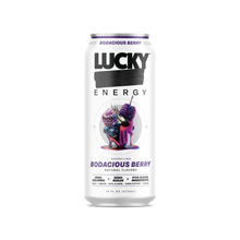 Load image into Gallery viewer, Lucky Energy Sparkling Energy Drink, Bodacious Berry, 16oz (Pack of 12)

