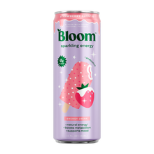 Load image into Gallery viewer, Bloom Sparkling Energy Drink, Strawberry Shortie, 12oz (Pack of 12)
