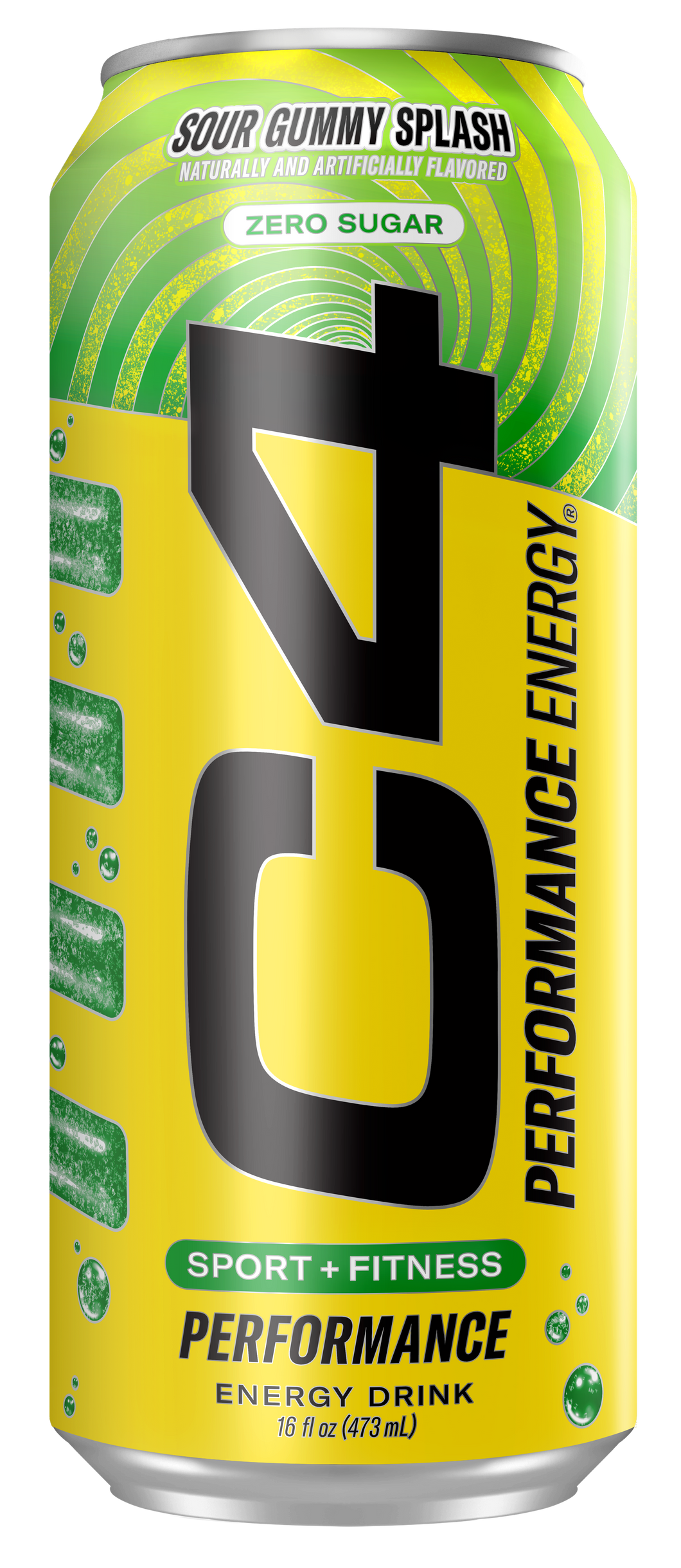 C4 Zero Sugar Energy Drink, Sour Gummy Splash, 16oz (Pack of 12)