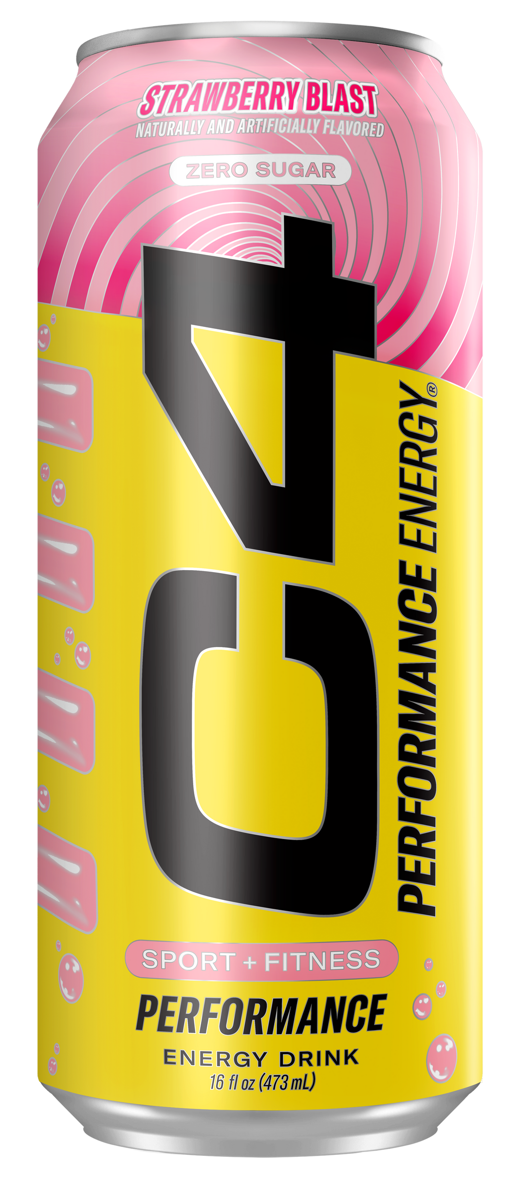 C4 Original Carbonated Zero Sugar Energy Drink, Strawberry Blast, 16 FL oz (Pack of 12)
