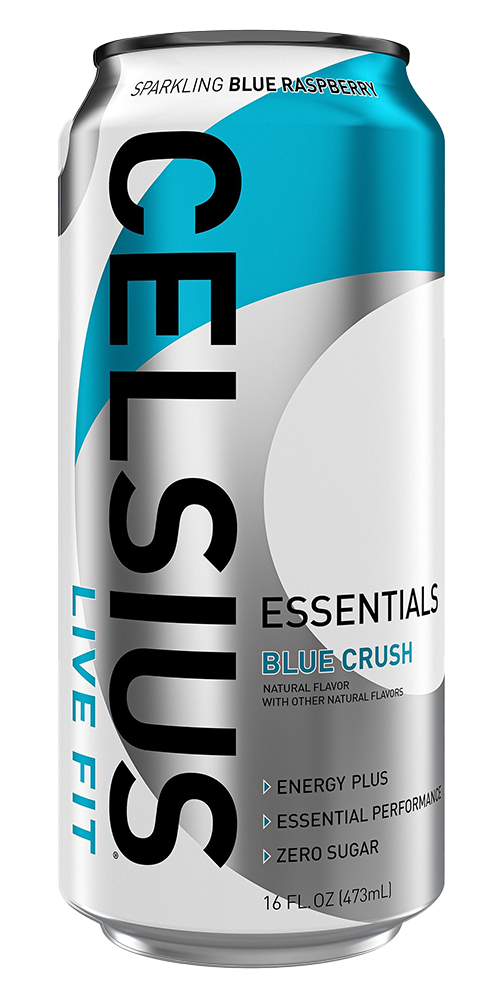CELSIUS ESSENTIALS Sparkling Energy Drink, Blue Crush, 16oz (Pack of 12)