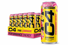 Load image into Gallery viewer, Cellucor C4 Performance Zero Sugar Energy Drink, Pink Lemonade, 16 oz (Pack of 12)
