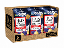 Load image into Gallery viewer, Hal's New York Kettle Cooked Potato Chips, Stars and Stripes Sea Salt, 5oz Bag - Multi Pack
