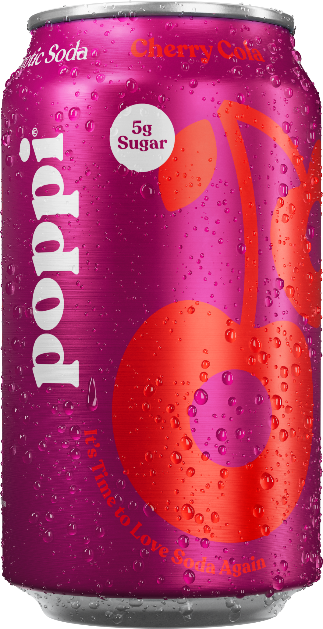 Poppi Prebiotic Soda, Cherry Cola, 12oz (Pack of 12)