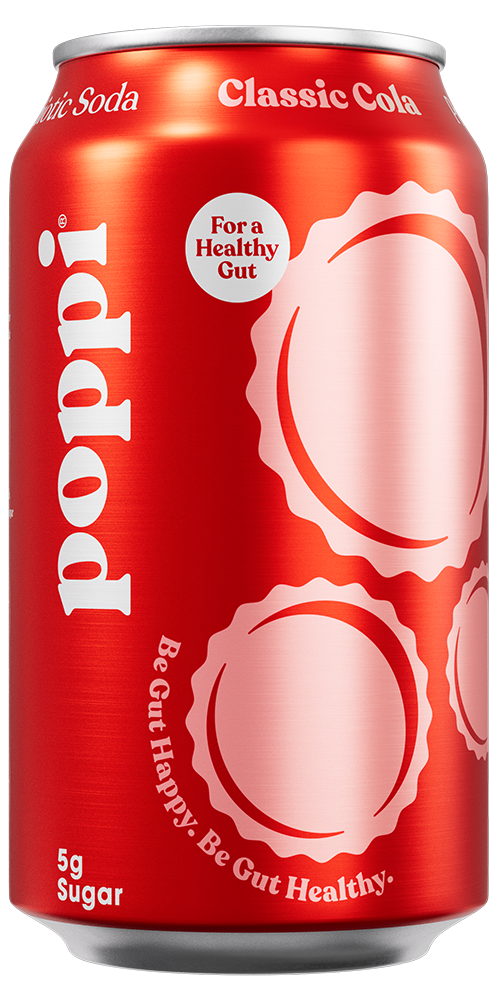 Poppi Prebiotic Soda, Classic Cola, 12oz (Pack of 12)