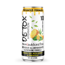 Load image into Gallery viewer, Montauk Iced Tea DETOX Hydration, Green Tea With Honey &amp; Pineapple, 16oz (Pack of 12)
