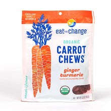 Load image into Gallery viewer, Eat the Change Organic Carrot Chews, Ginger Turmeric, 4.23oz Pouches (Pack of 3)
