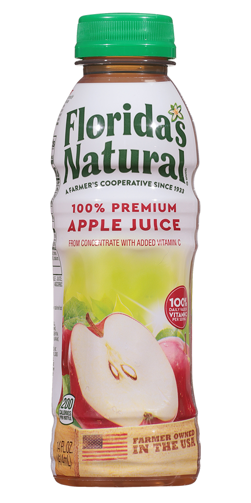 Florida's Natural Juice, Apple Juice, 14oz (Pack of 12)