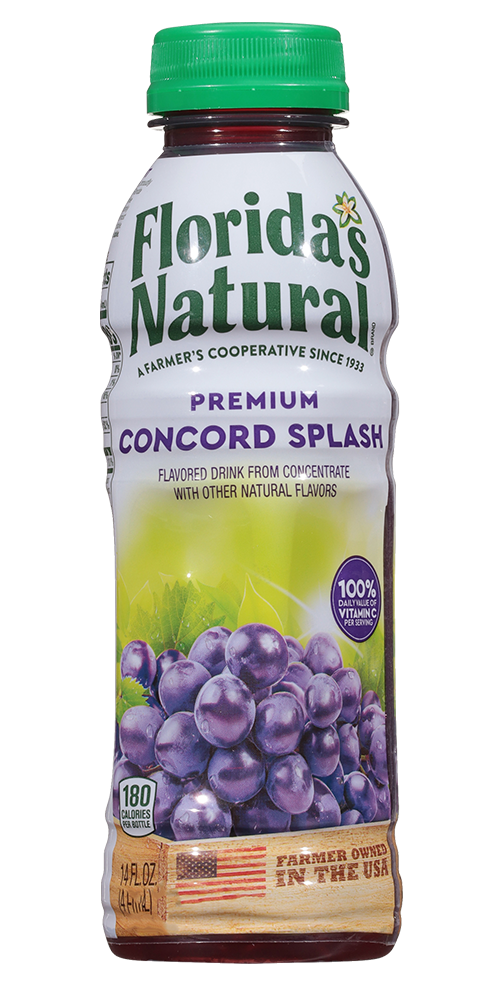 Florida's Natural Juice, Concord Grape, 14oz (Pack of 12)
