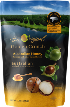 Golden Crunch Australian Macadamia Nuts, Australian Honey, 7.9oz - Multi-Pack