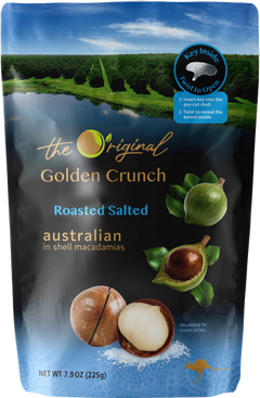 Golden Crunch Australian Macadamia Nuts, Roasted Salted, 7.9oz - Multi-Pack