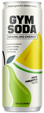 Load image into Gallery viewer, GYM SODA Sparkling Energy Drink, Pear Pineapple, 12oz (Pack of 12)
