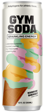 Load image into Gallery viewer, GYM SODA Sparkling Energy Drink, Rainbow Sherbet, 12oz (Pack of 12)
