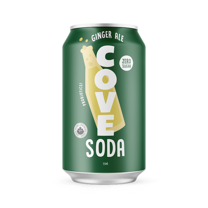 Cove Soda Probiotic Soft Drink, Ginger Ale, 12oz (Pack of 12)