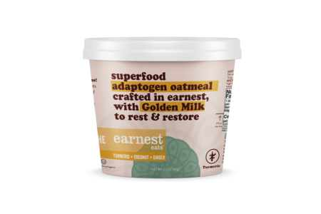 Earnest Eats Superfood Adaptogen Oatmeal Cup, Turmeric + Coconut + Ginger 2.1 oz