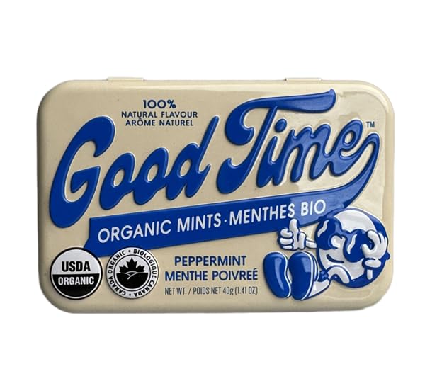 Good Time Organic Mints, Peppermint, 1.41 oz (Pack of 6)
