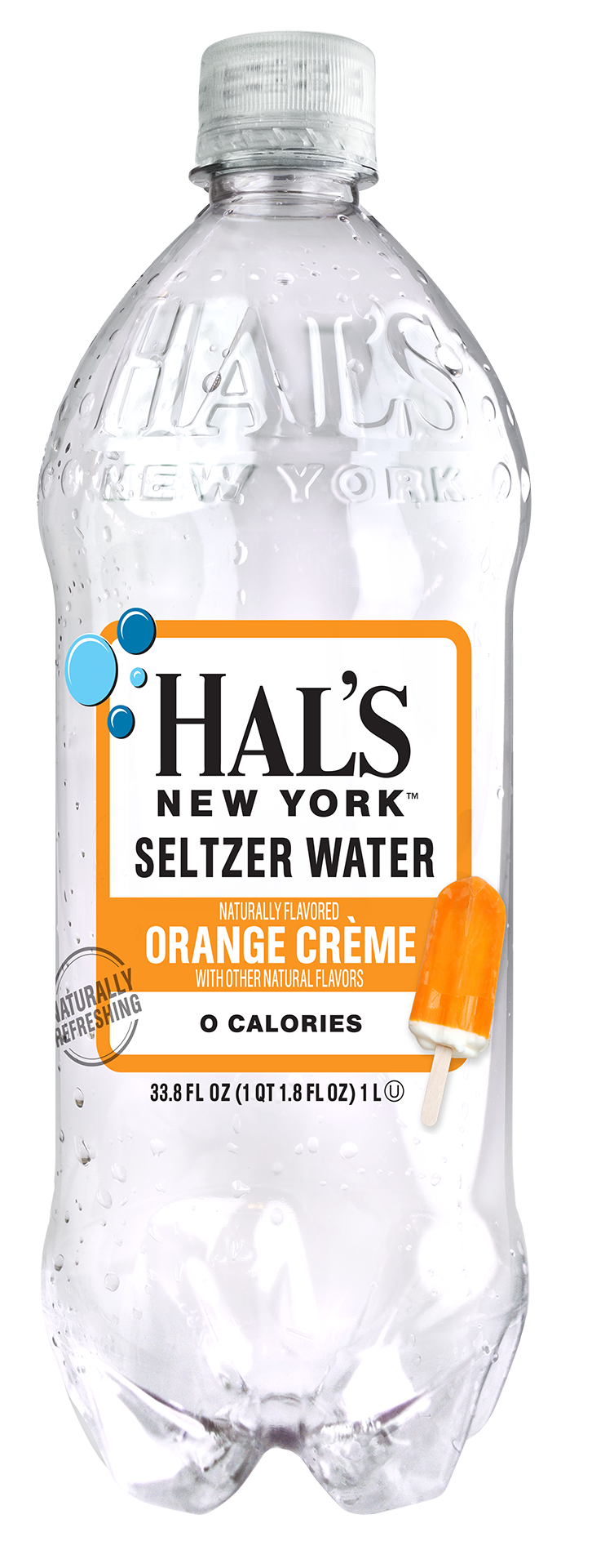 Hal's New York Seltzer Water, Vanilla Créme, 1 Liter (Pack of 15)