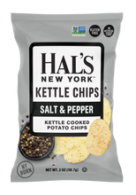 Load image into Gallery viewer, Hal's New York Kettle Cooked Potato Chips, Sea Salt &amp; Cracked Pepper, 2 oz (Pack of 24)
