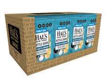 Load image into Gallery viewer, Hal's New York Kettle Cooked Potato Chips, Sea Salt &amp; Vinegar, 8oz X-Large Bags (Pack of 12)
