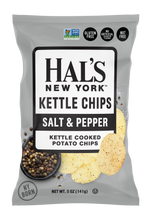 Load image into Gallery viewer, Hal's New York Kettle Cooked Potato Chips, Salt &amp; Pepper, 5 oz Bag - Multi Pack

