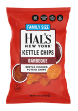 Load image into Gallery viewer, Hal's New York Kettle Cooked Potato Chips, BBQ, 8oz X-Large Bags (Pack of 12)

