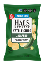 Load image into Gallery viewer, Hal's New York Kettle Cooked Potato Chips, Jalapeno, 8oz X-Large Bags (Pack of 12)
