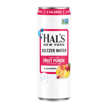 Load image into Gallery viewer, Hal's New York Seltzer Water, Fruit Punch, 12oz Slim Cans (Pack of 24)
