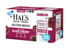 Load image into Gallery viewer, Hal's New York Seltzer Water, Black Cherry, 12oz Slim Cans (Pack of 24)

