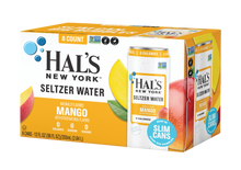 Load image into Gallery viewer, Hal's New York Seltzer Water, Mango, 12oz Slim Cans (Pack of 24)
