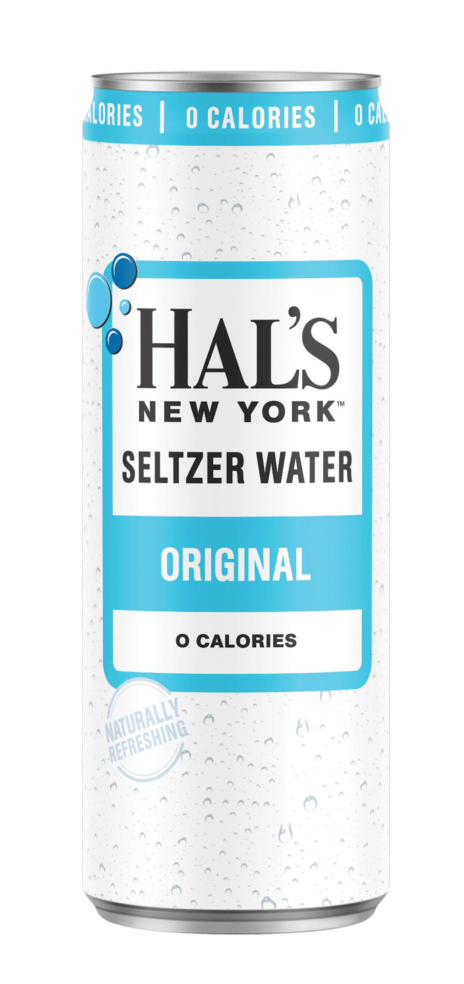 Hal's New York Seltzer Water, Original, 12oz Slim Cans (Pack of 24)