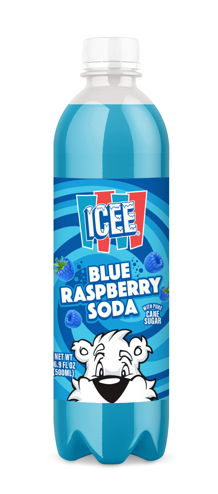 ICEE Sparkling Soda Soft Drink, Blue Raspberry, 17oz (Pack of 12)