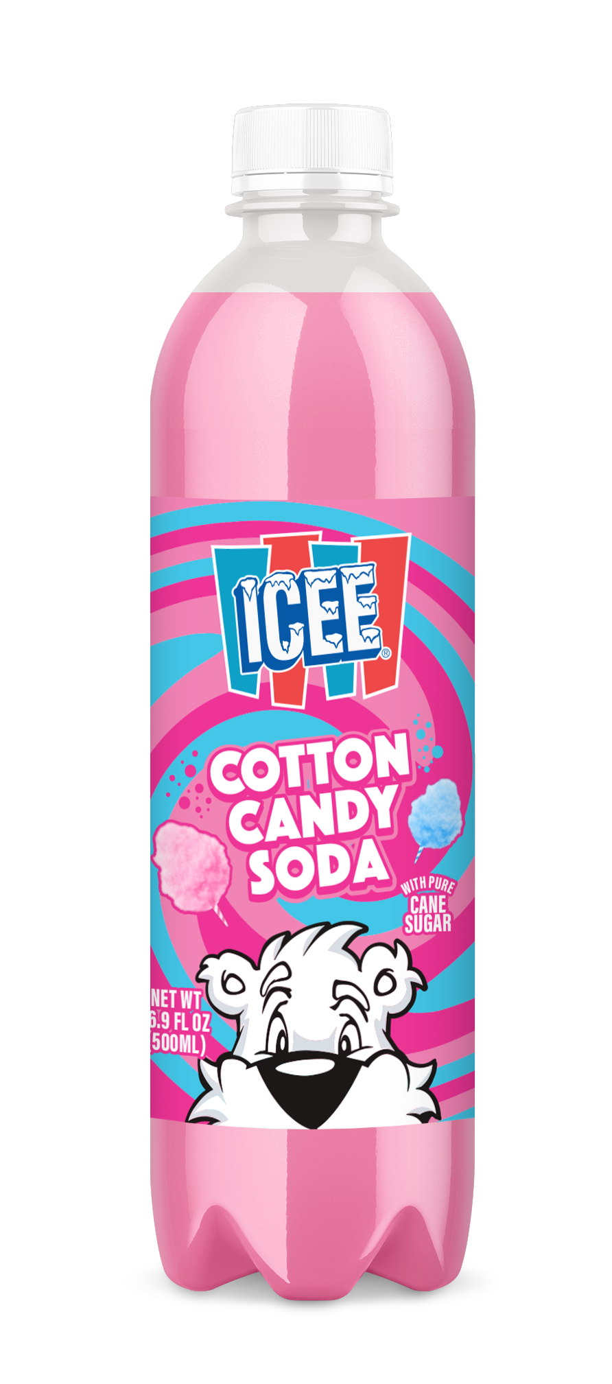 ICEE Sparkling Soda Soft Drink, Cotton Candy, 17oz (Pack of 12)