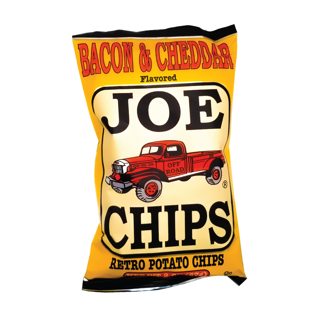 Joe Chips Kettle Cooked Chips, Bacon & Cheddar, 2oz (Pack of 28)