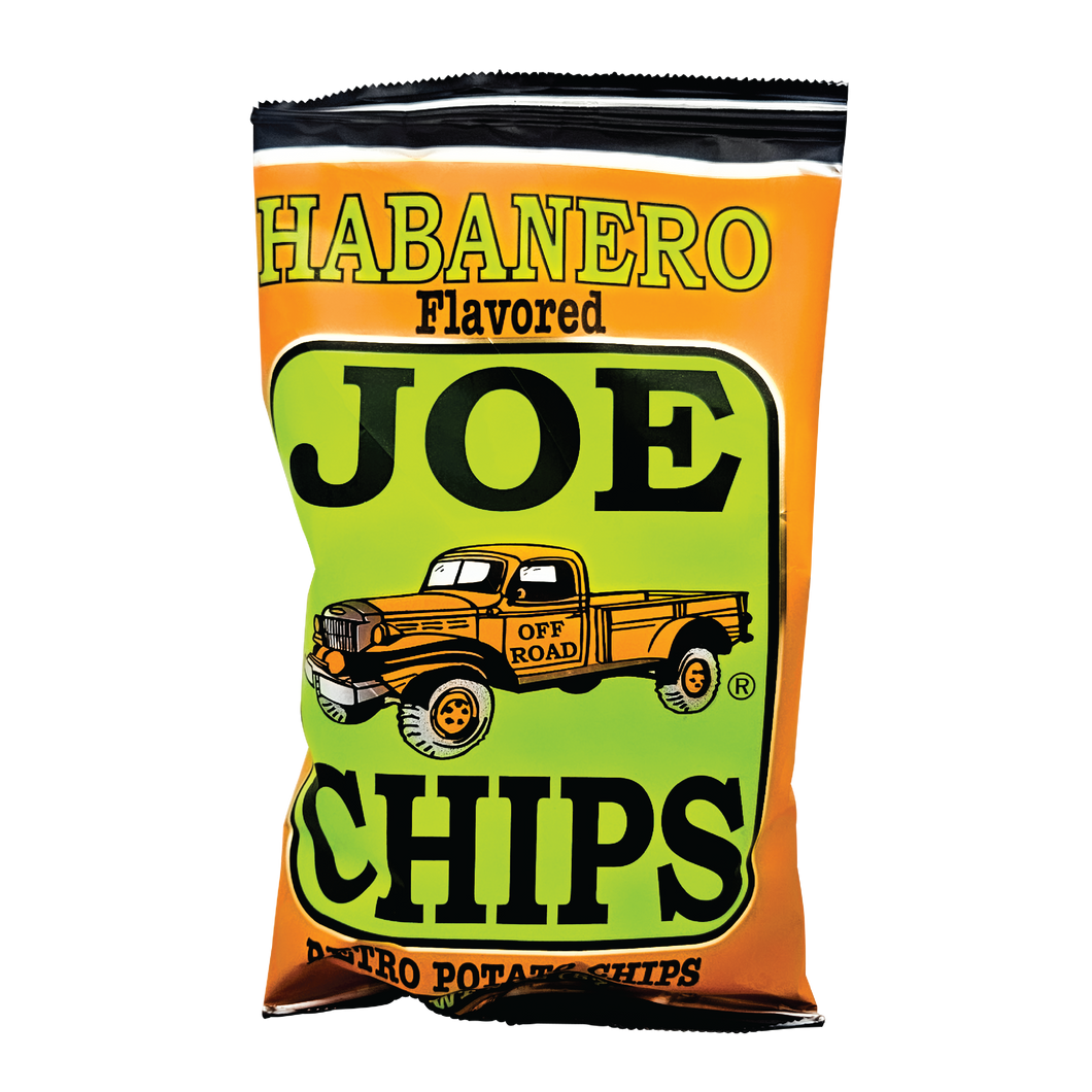 Joe Chips Kettle Cooked Chips, Habanero, 2oz (Pack of 28)