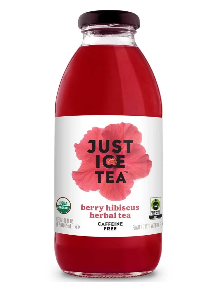 Just Ice Tea, Berry Hibiscus Herbal Tea, 16oz