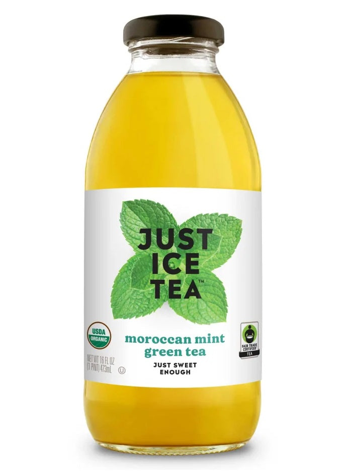 Just Ice Tea, Moroccan Mint Green Tea, 16oz